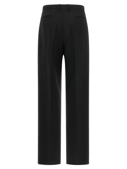 Fendi Black Wool And Mohair Pants
