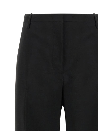 Fendi Black Wool And Mohair Pants