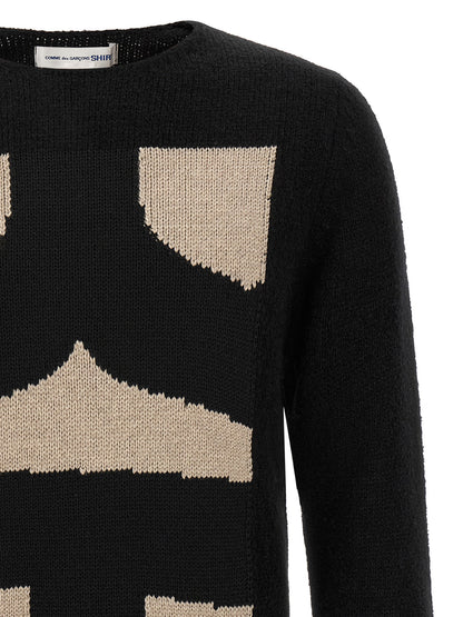 Comme Des Garcons Shirt Intarsia Sweater