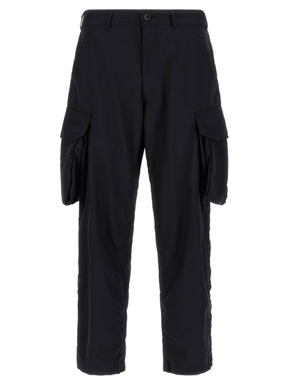 Comme Des Garcons Shirt Pinstriped Cargo Pants