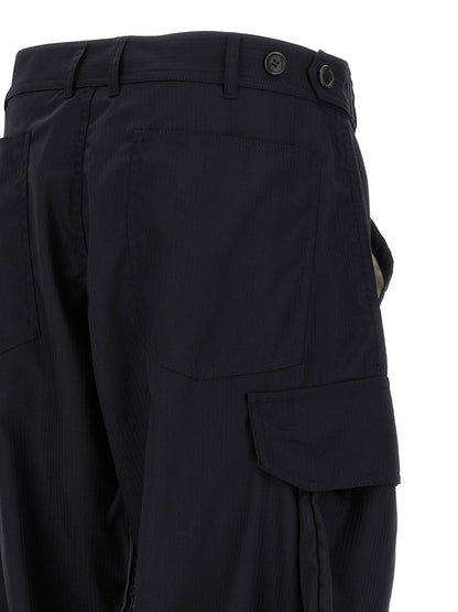 Comme Des Garcons Shirt Pinstriped Cargo Pants