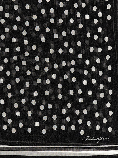 Dolce & Gabbana Polka Dot Chiffon Scarf