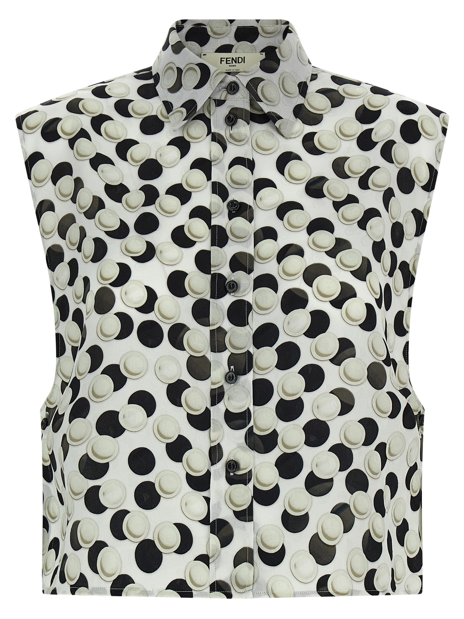 Fendi Polka Dot Crop Top