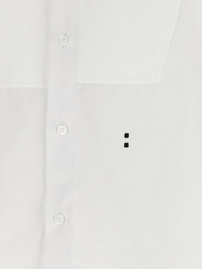 Fendi Poplin Shirt With Plastron Piqué