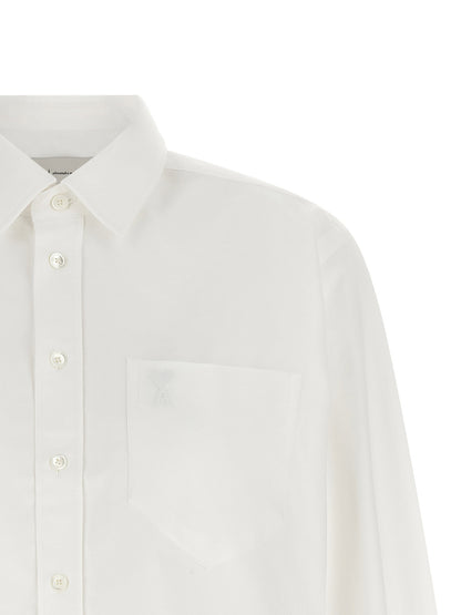 Ami Paris Ami De Coeur Cropped Shirt