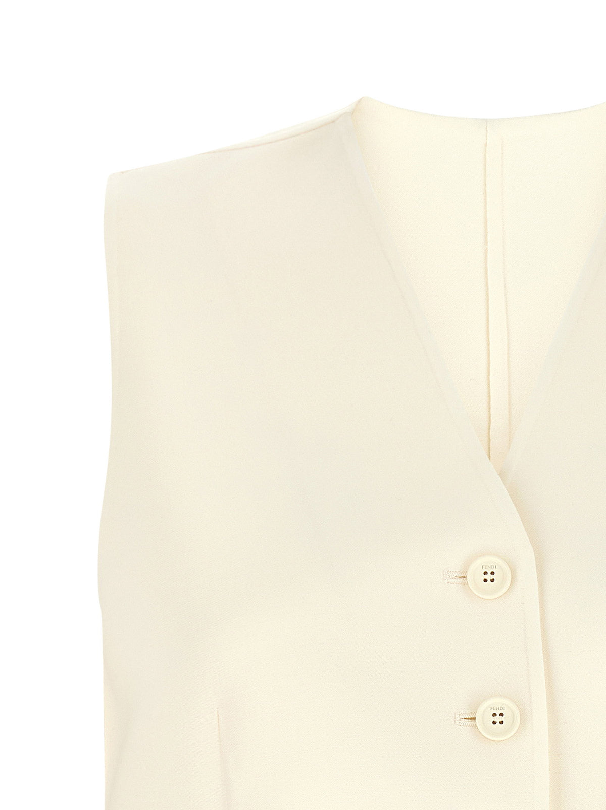 Fendi White Tuxedo Vest