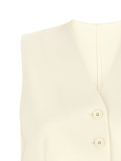 Fendi White Tuxedo Vest