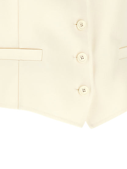 Fendi White Tuxedo Vest