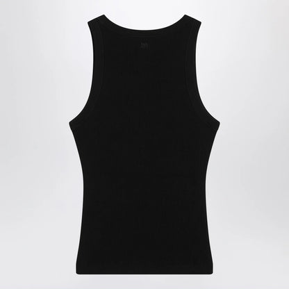 Ami Paris Black Ami De Coeur tank top