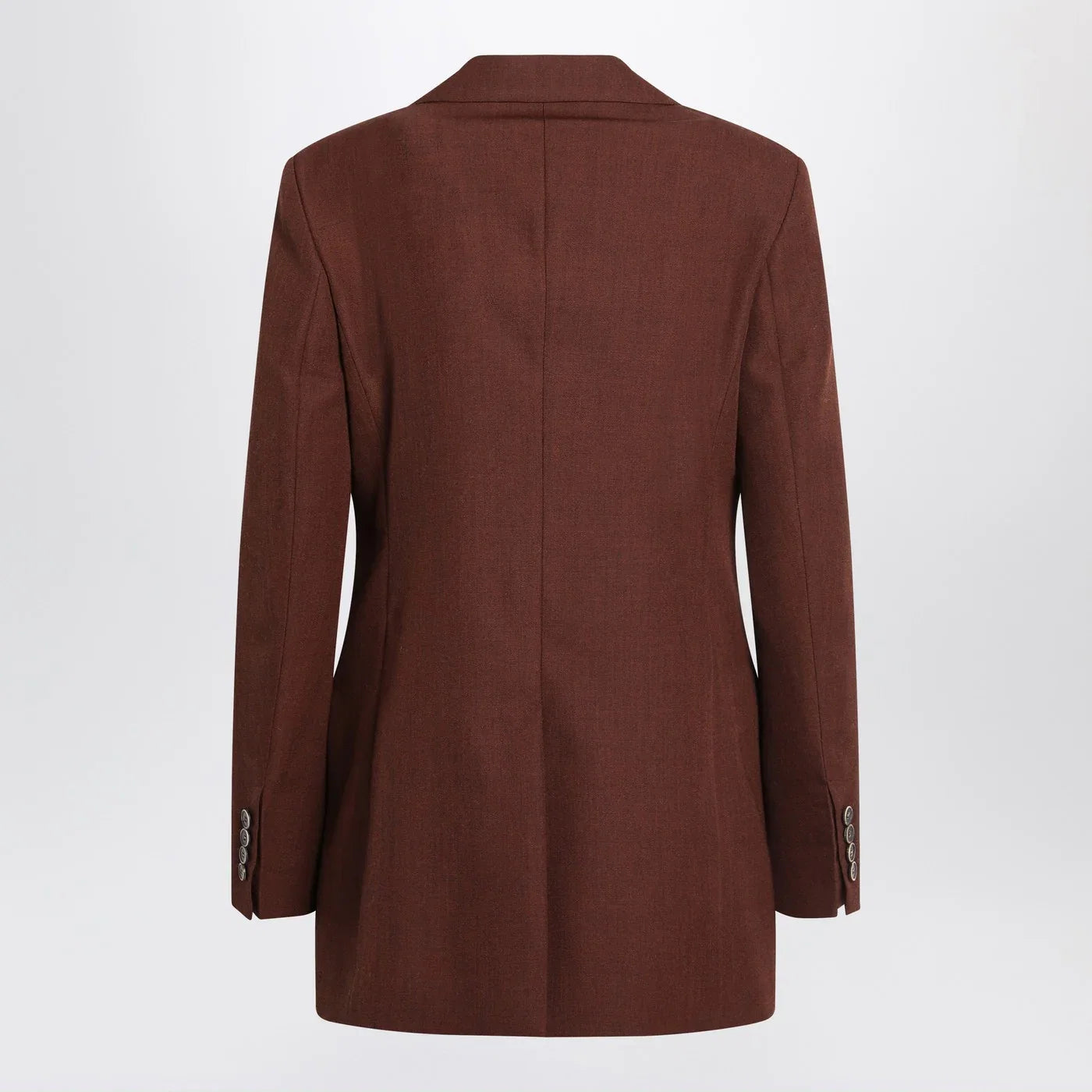 Max Mara Earth-tone jacket in wool grain de poudre