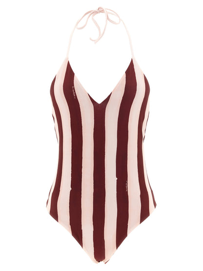 Fendi Pequin One-piece Swimsuit