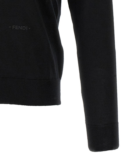 Fendi Yellow Stitching Polo Shirt With Visible Thread