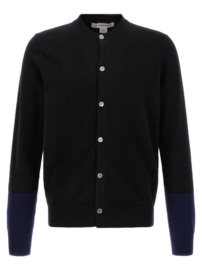 Comme Des Garcons Shirt Color-block Detail Cardigan