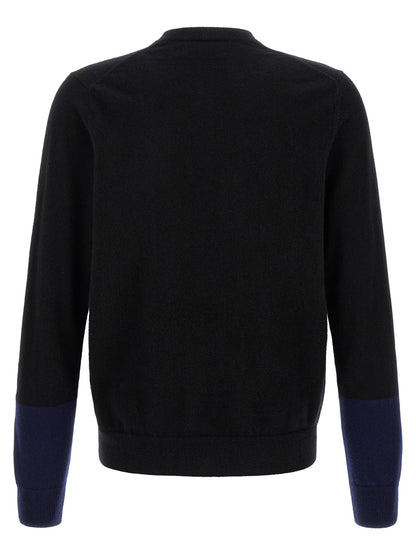 Comme Des Garcons Shirt Color-block Detail Cardigan