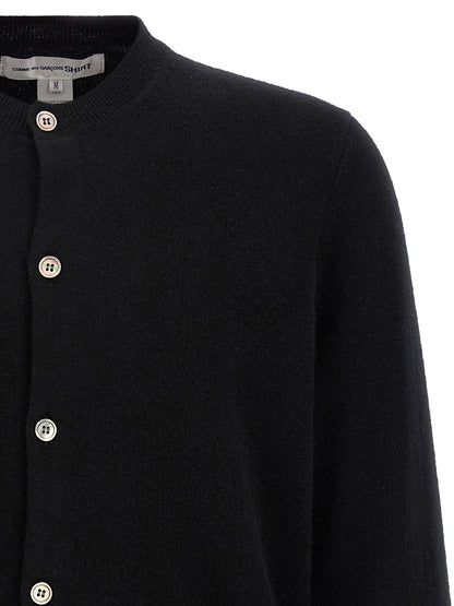 Comme Des Garcons Shirt Color-block Detail Cardigan