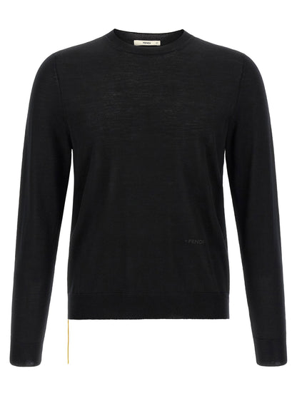 Fendi Yellow Stitching Sweater With Visible Thread