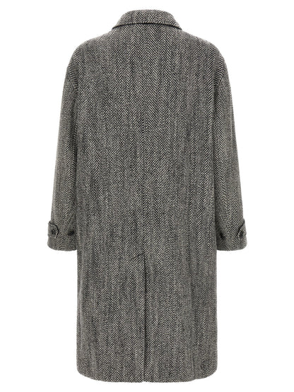 Dolce & Gabbana Chevron Wool Coat