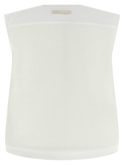 Fabiana Filippi Denim And Knit Vest