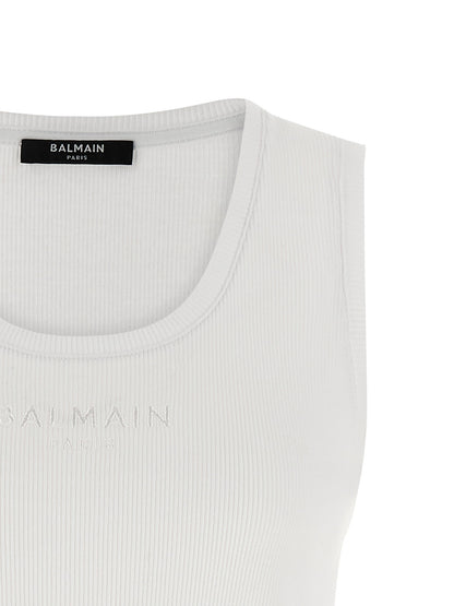 Balmain Logo Embroidery Tank Top