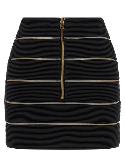 Balmain V-shaped Waist Skirt