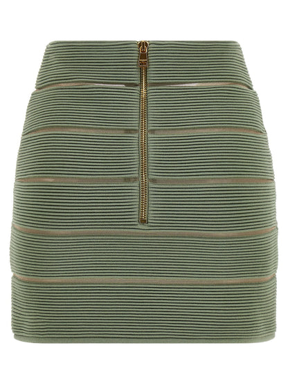 Balmain V-shaped Waist Skirt