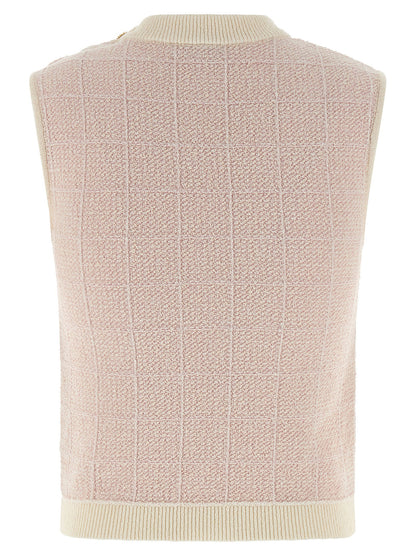 Balmain Testa Di Leone Tweed Vest