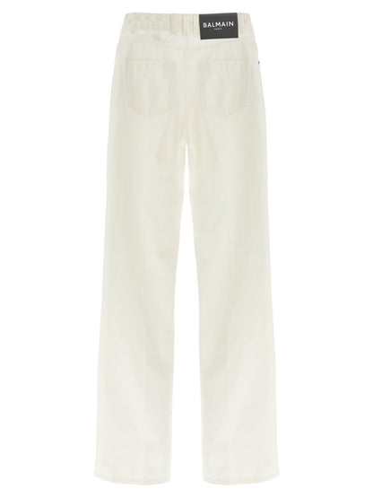 Balmain Embroidery Jeans