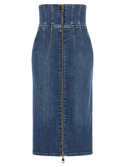 Elisabetta Franchi Denim Skirt