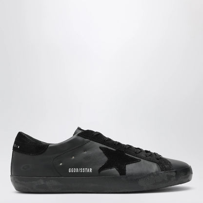 Golden Goose Black Super-Star sneakers in leather and suede