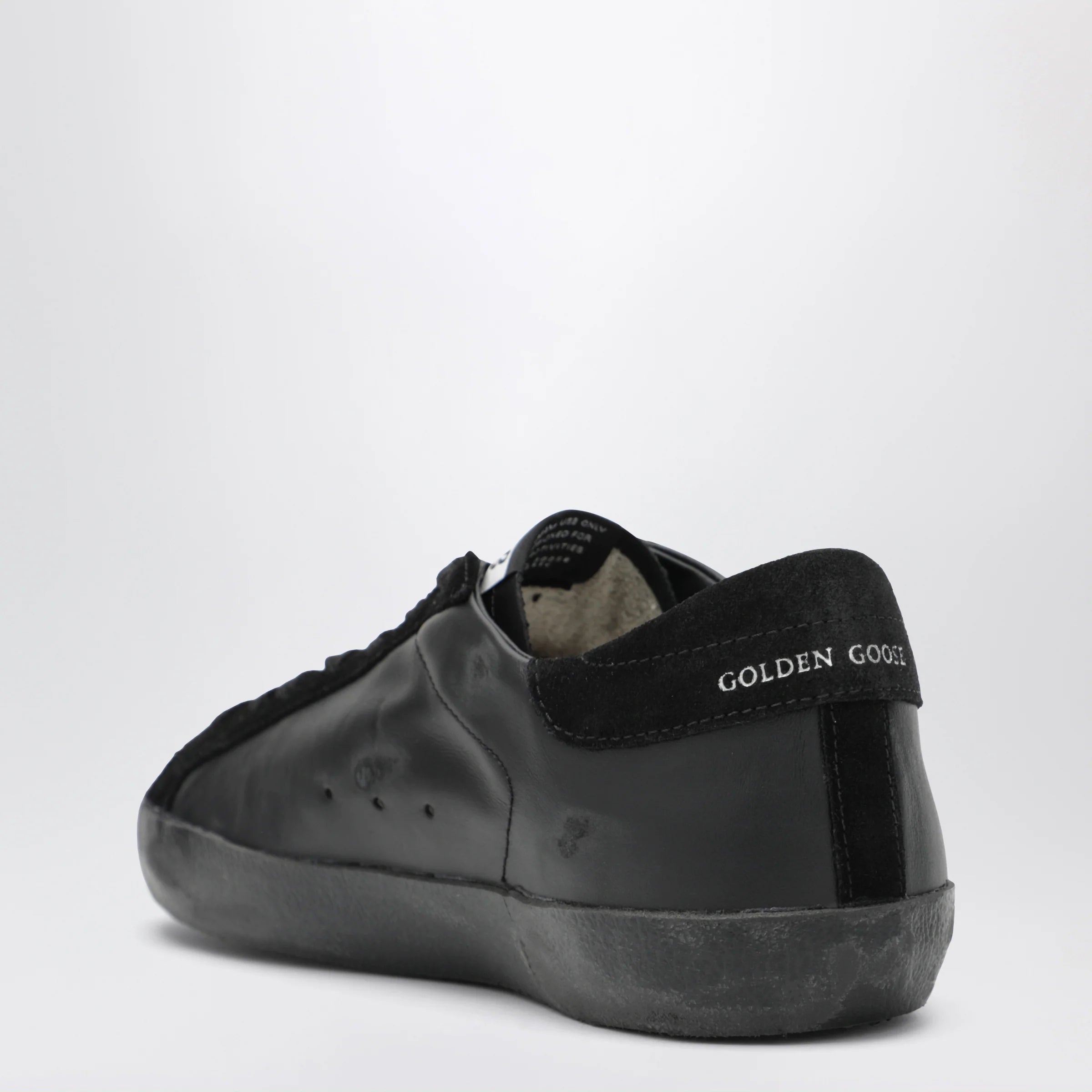 Golden Goose Black Super-Star sneakers in leather and suede