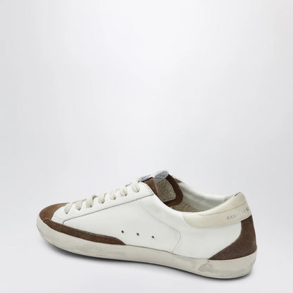 Golden Goose Super-Star sneakers in white/brown/denim blue/cream