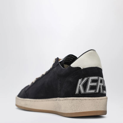 Golden Goose Dark blue/white Ball Star sneakers in suede and leather