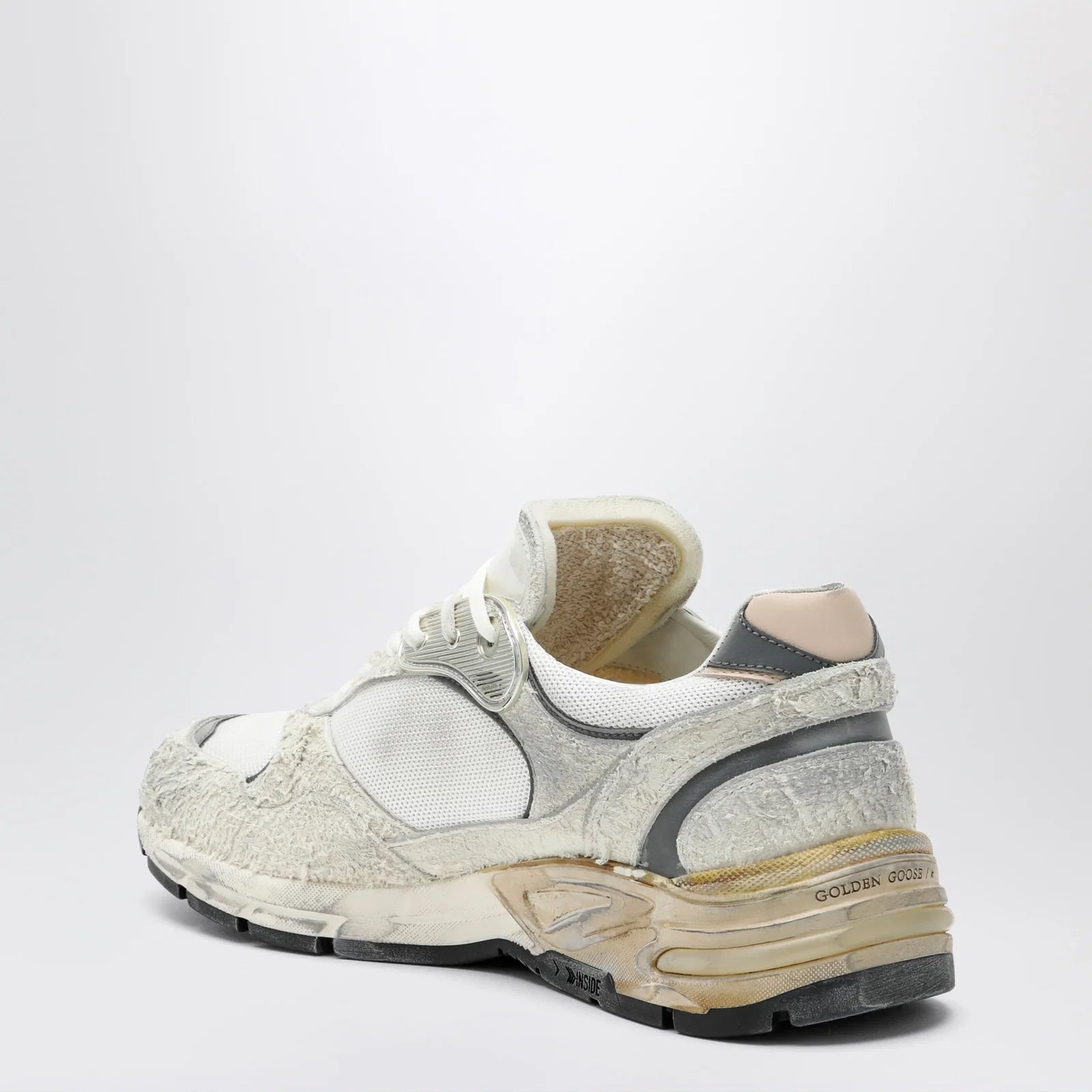 Golden Goose Dad-Star trainers in suede and white/silver mesh