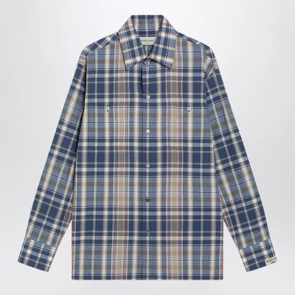Golden Goose Indigo blue checked shirt