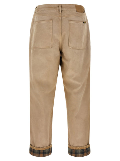 Golden Goose Journey Russell Trousers With Check Lapels