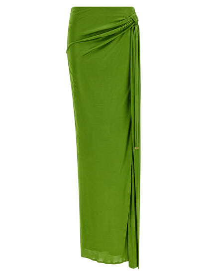 Elisabetta Franchi Shiny Viscose Skirt
