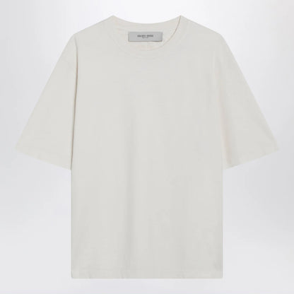 Golden Goose White T-shirt with reverse lettering logo on the back