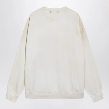 Golden Goose White crewneck sweatshirt with patches