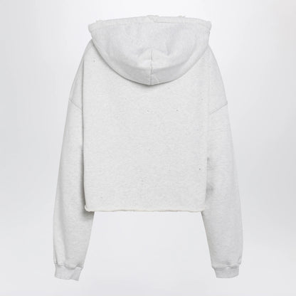 Golden Goose Star sweatshirt with crystal embroidery in grey cotton