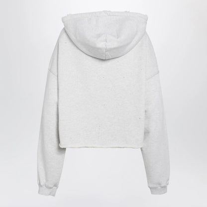 Golden Goose Star sweatshirt with crystal embroidery in grey cotton