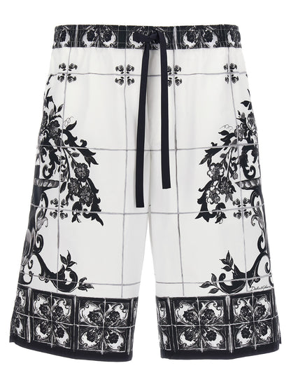 Dolce & Gabbana Maiolica Print Bermuda Shorts