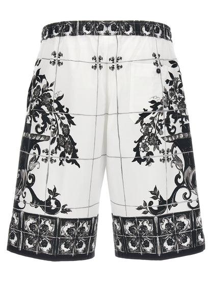 Dolce & Gabbana Maiolica Print Bermuda Shorts