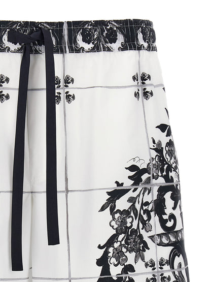 Dolce & Gabbana Maiolica Print Bermuda Shorts