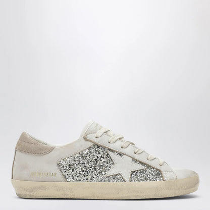 Golden Goose White/platinum glitter Super-Star sneakers