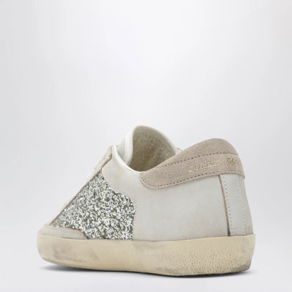 Golden Goose White/platinum glitter Super-Star sneakers
