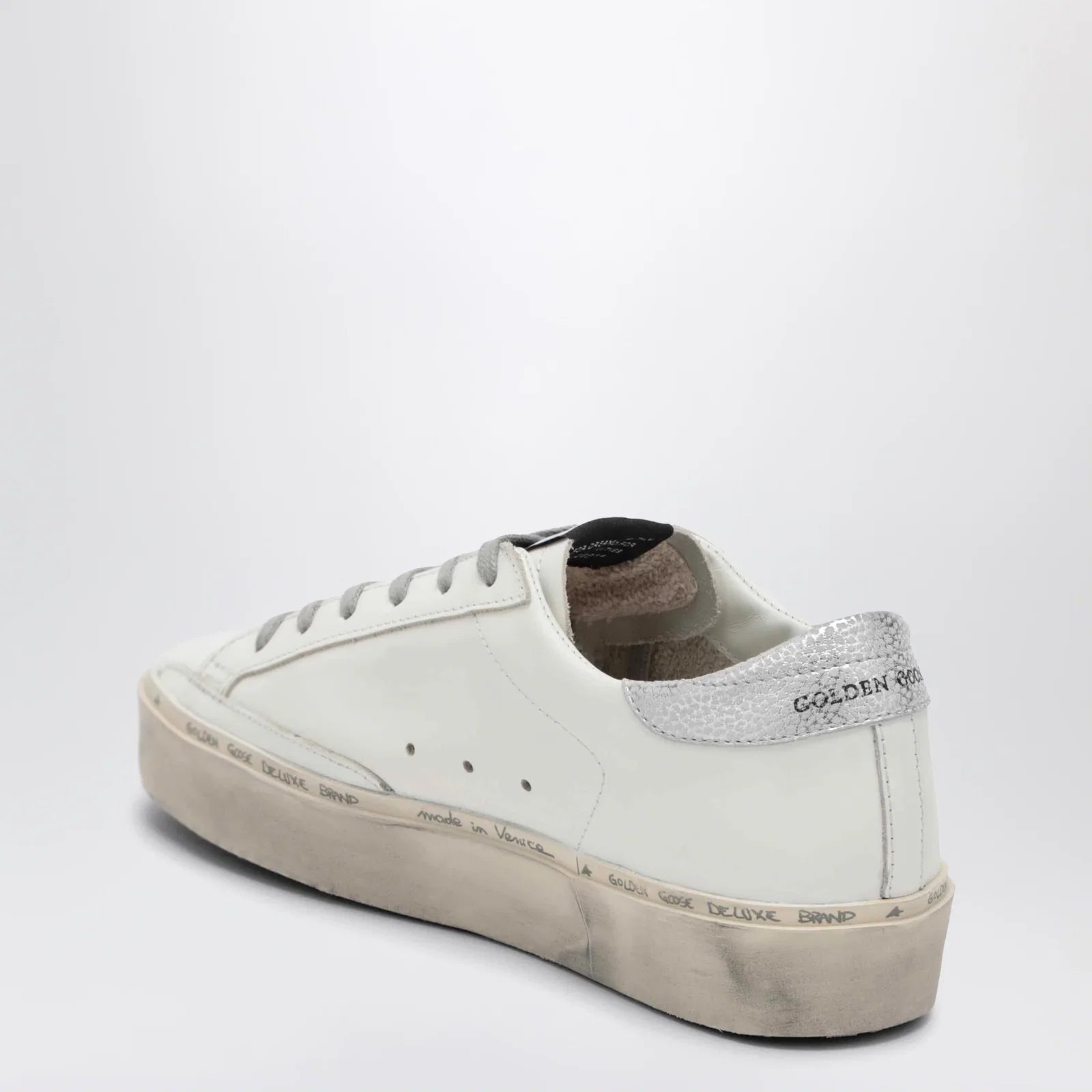 Golden Goose White/silver Hi-Star Sneakers