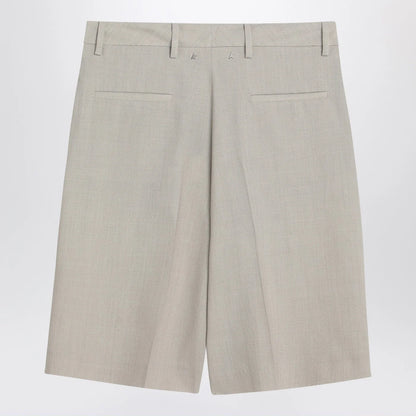 Golden Goose Beige mélange wool-blend bermuda