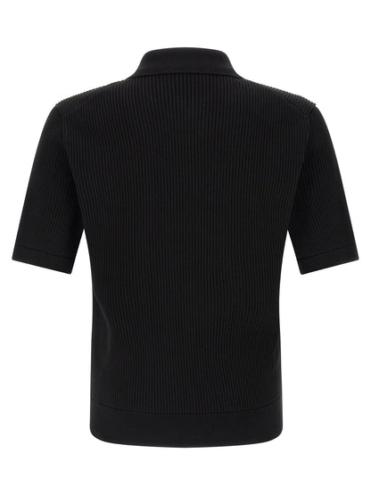 Dolce & Gabbana Micro-ribbed Polo Shirt