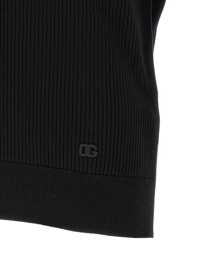 Dolce & Gabbana Micro-ribbed Polo Shirt