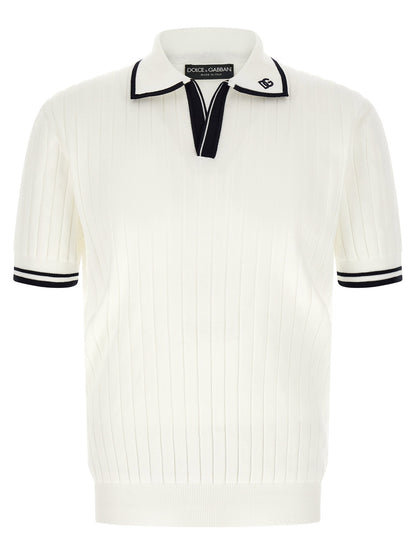 Dolce & Gabbana Flat Ribbed Polo Shirt